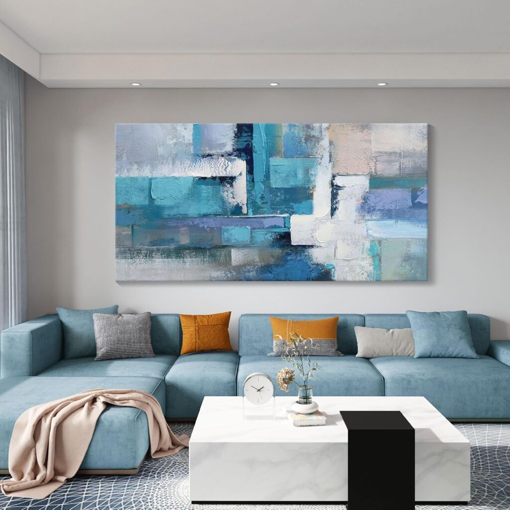 Blue Abstract Canvas Wall Ar