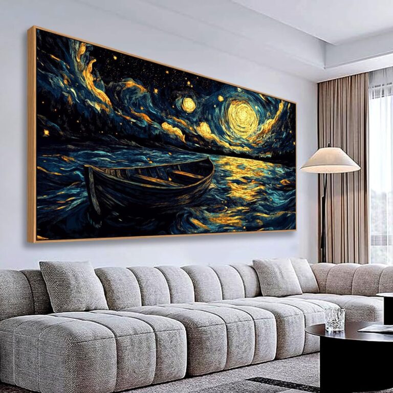 Night Boat Canvas Wall
