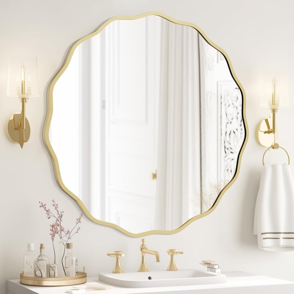 Round Wavy Mirror