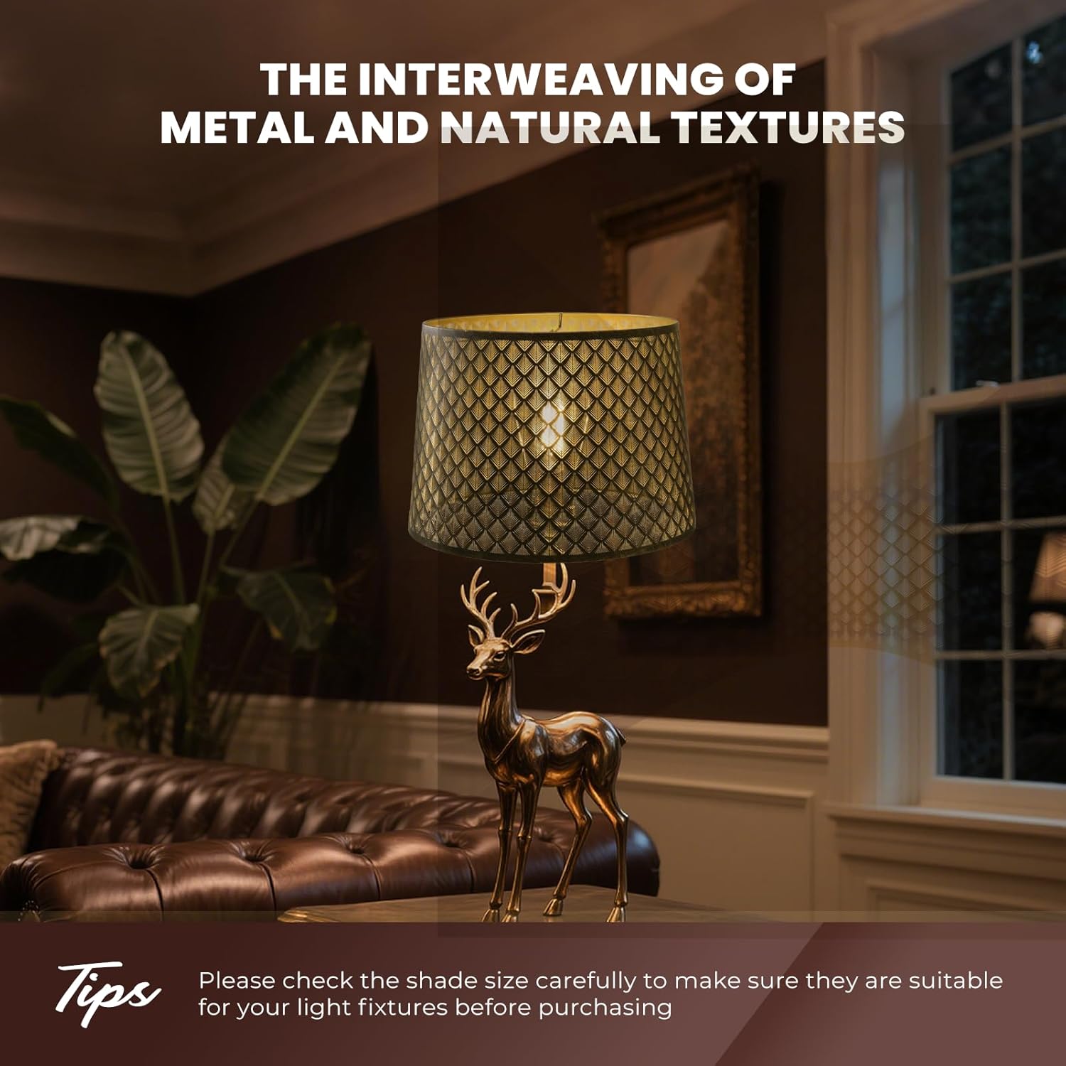 ALUCSET Drum Metal Lampshade Review – Etched Arrow Design