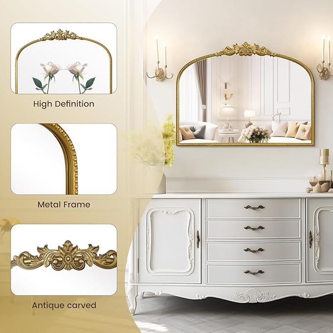 WallBeyond Gold Vintage Mirror