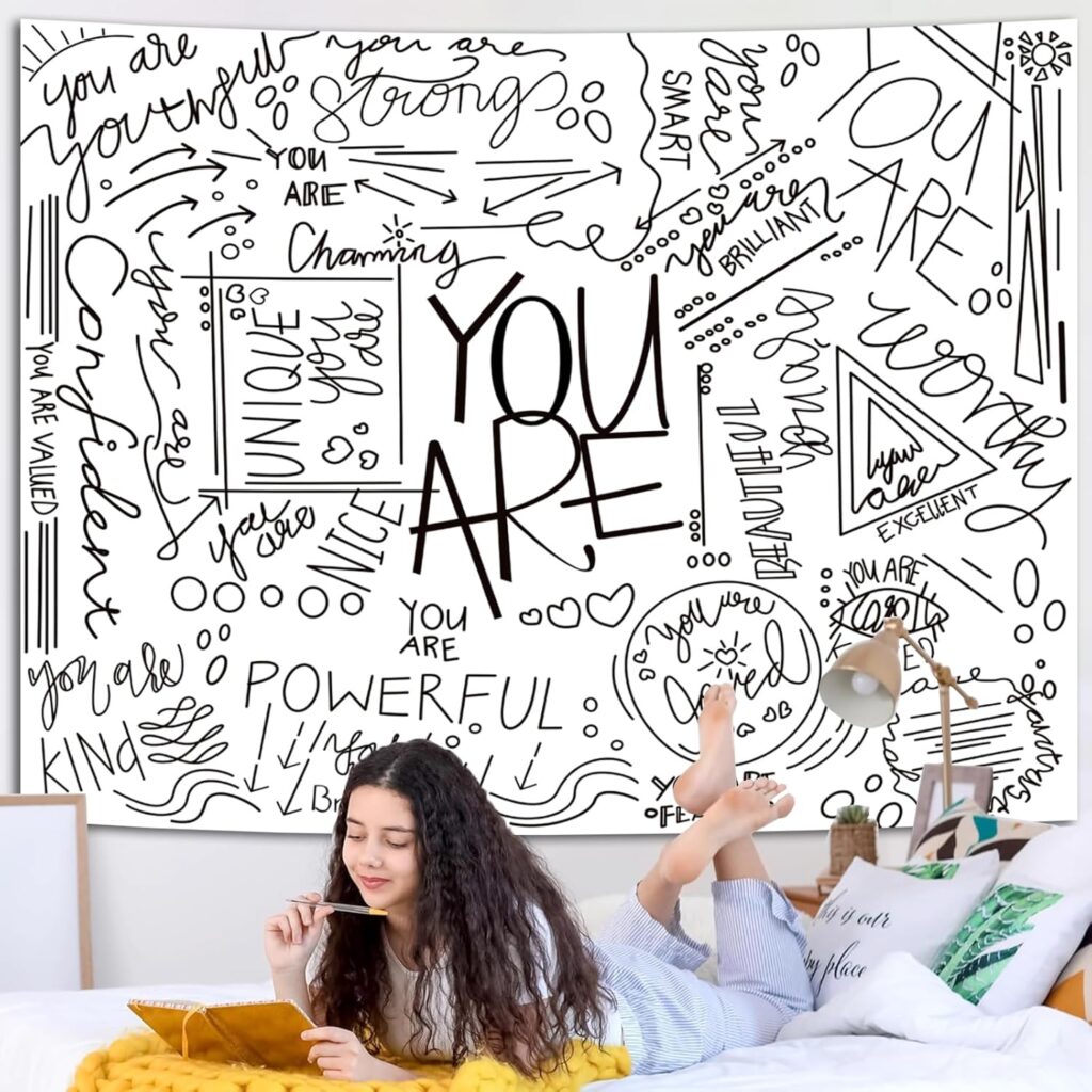 Miytal Quote You Are Inspirational Wall Tapestry