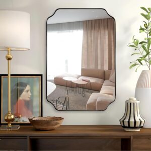Black Scalloped Mirror